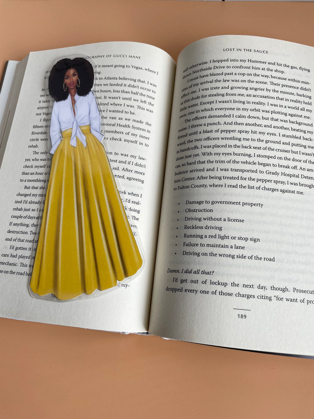 Gold Skirt Bookmark